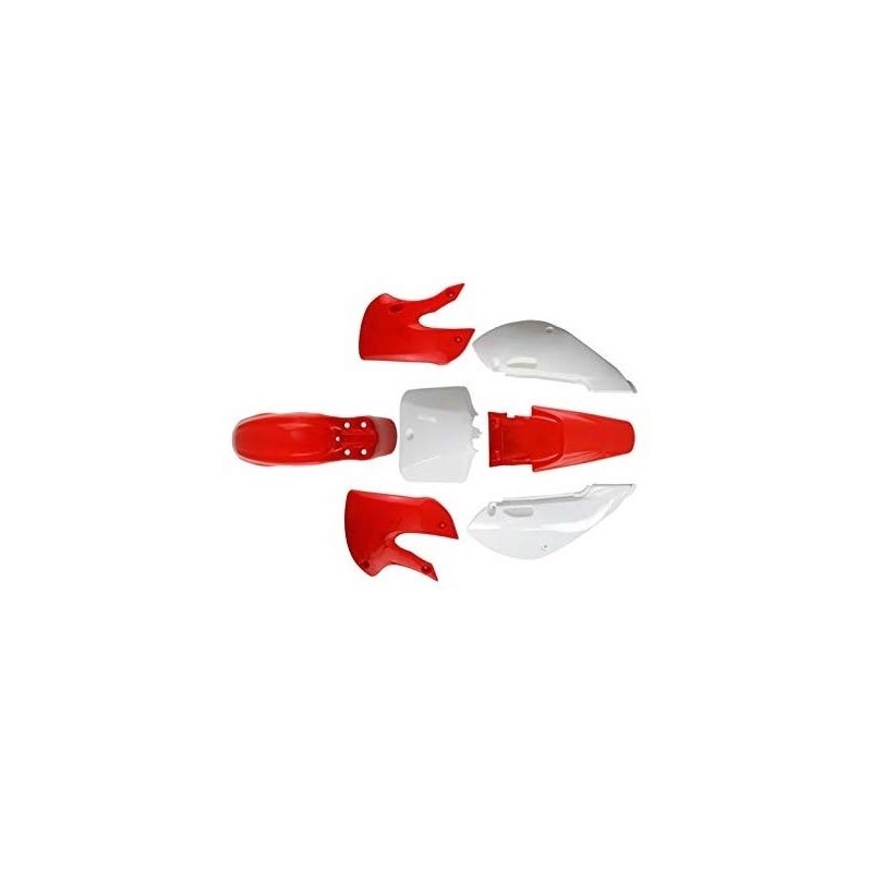 KLX110 Plastic Kit - Red / White